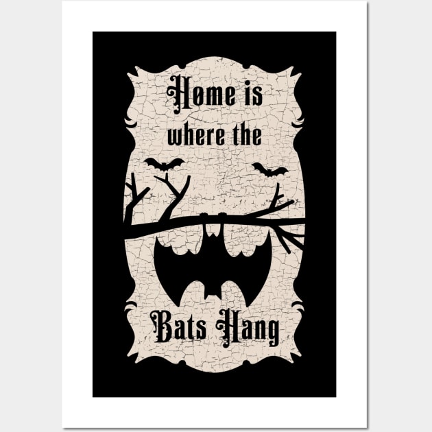 Home is where the bats hanging Wall Art by valentinahramov